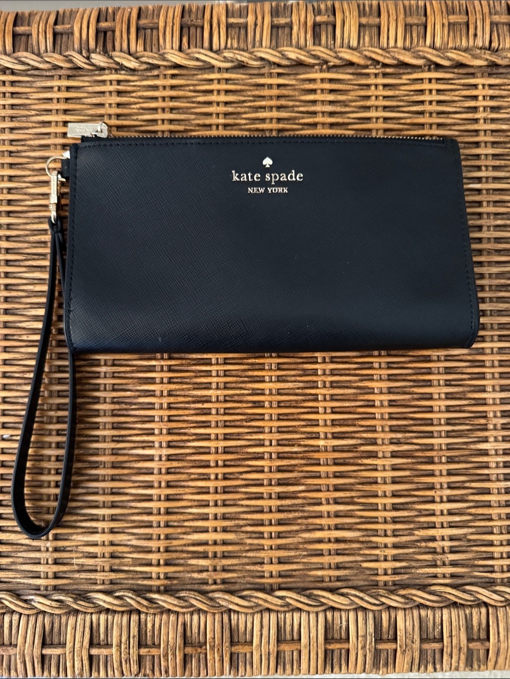 kate spade saffiano leather double zip wristlet